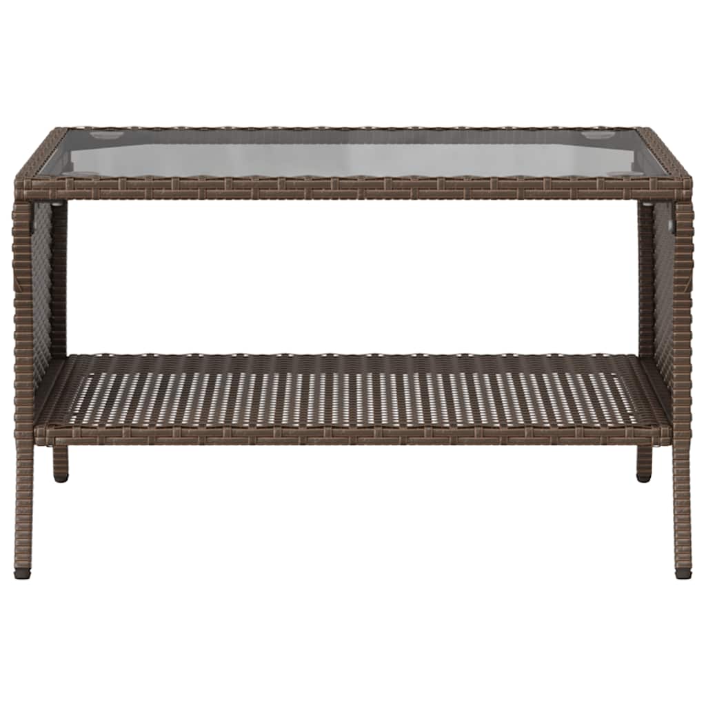 Canapea de grădină cu 2 locuri cu perne și masă polirattan maro GartenMobel Dekor