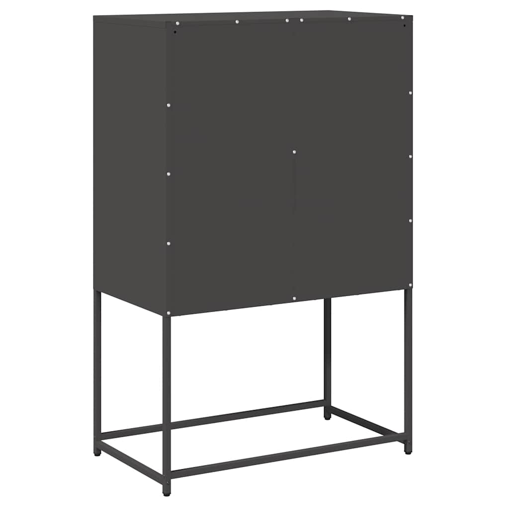 Dulap înalt, negru, 68x39x107 cm, oțel GartenMobel Dekor