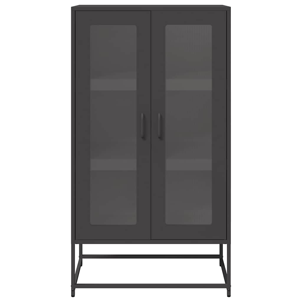 Dulap înalt, negru, 68x39x123 cm, oțel GartenMobel Dekor