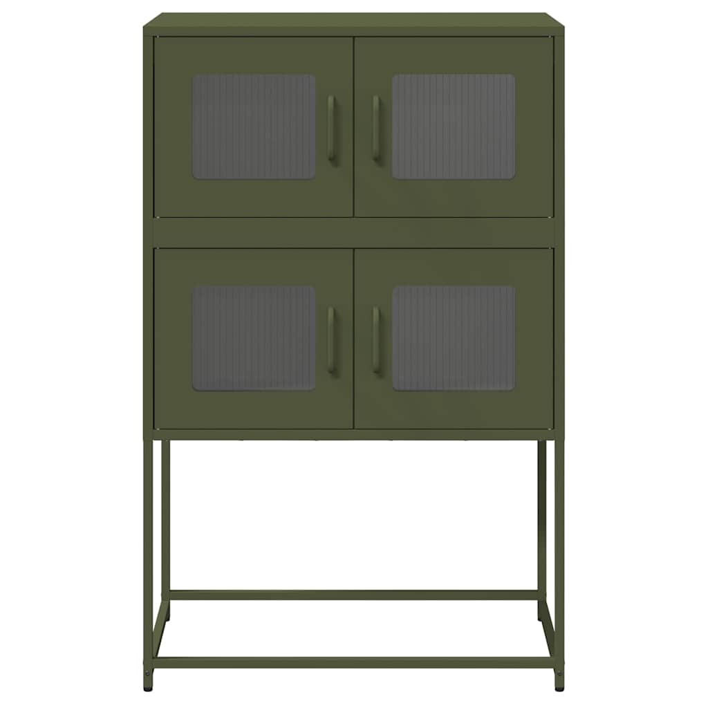 Dulap înalt, verde măsliniu, 68x39x107 cm, oțel GartenMobel Dekor
