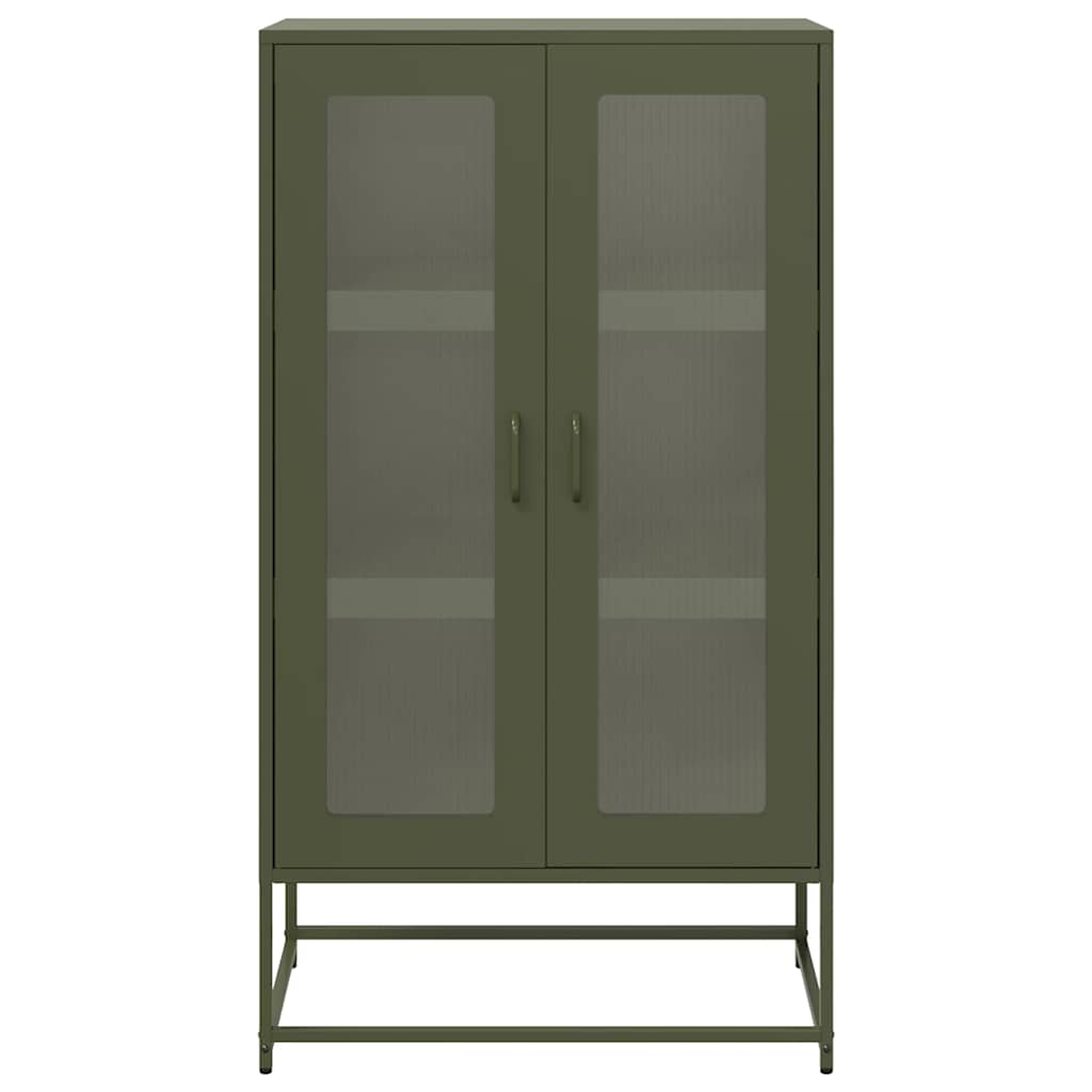 Dulap înalt, verde măsliniu, 68x39x123 cm, oțel GartenMobel Dekor
