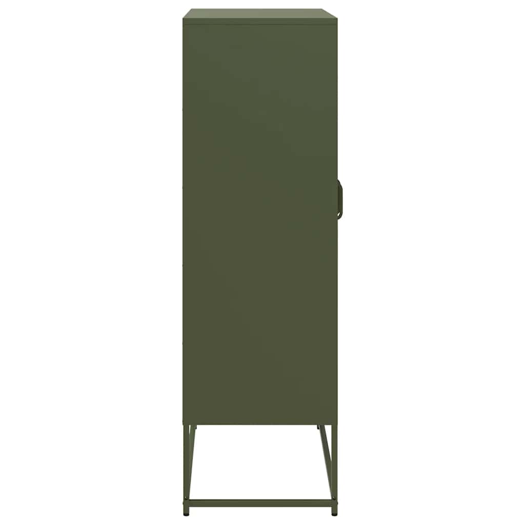 Dulap înalt, verde măsliniu, 68x39x123 cm, oțel GartenMobel Dekor