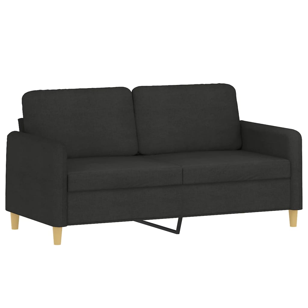 Set de canapele cu perne, 3 piese, negru, textil GartenMobel Dekor