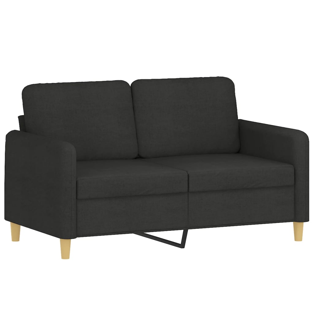 Set de canapele cu perne, 3 piese, negru, textil GartenMobel Dekor