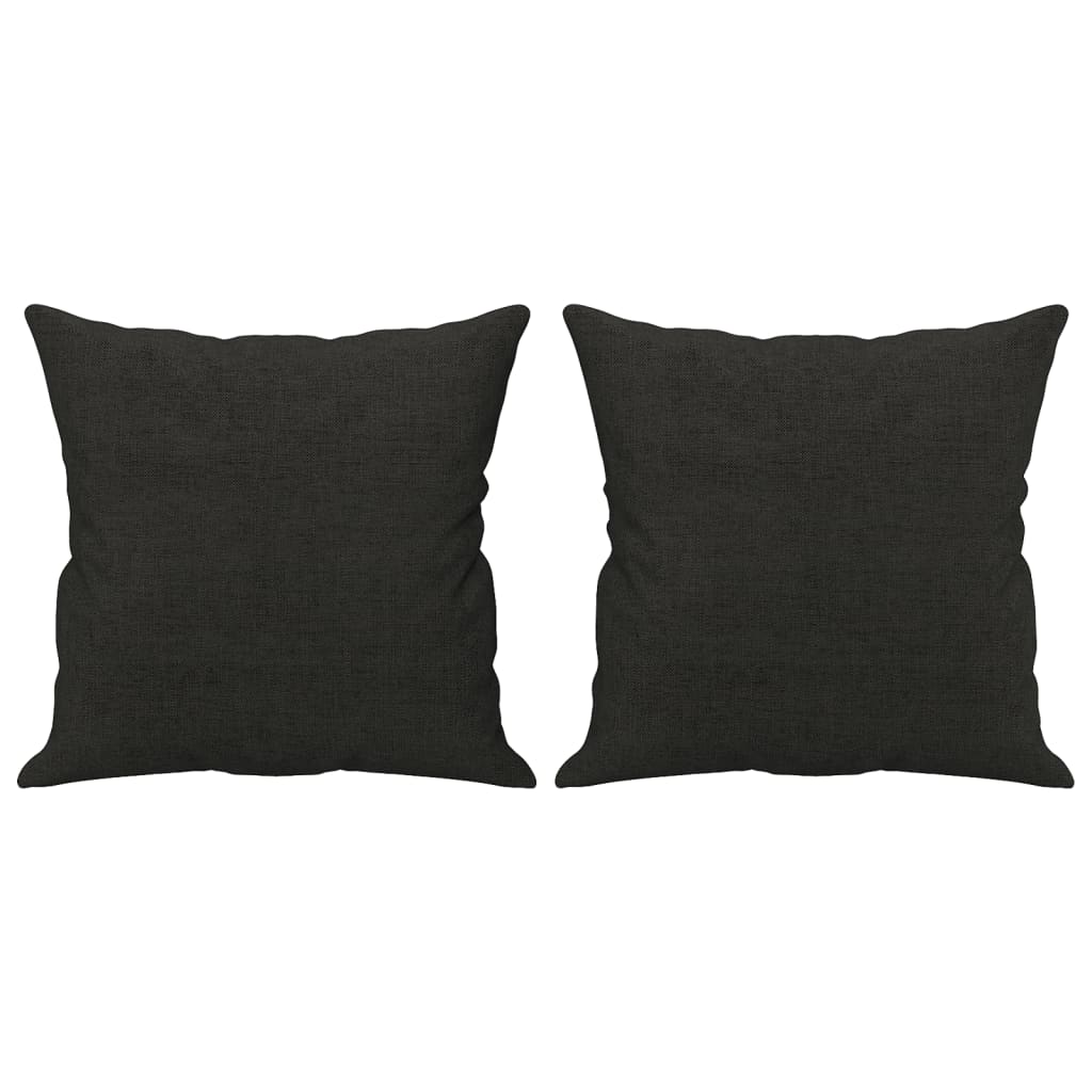 Set de canapele cu perne, 3 piese, negru, textil GartenMobel Dekor