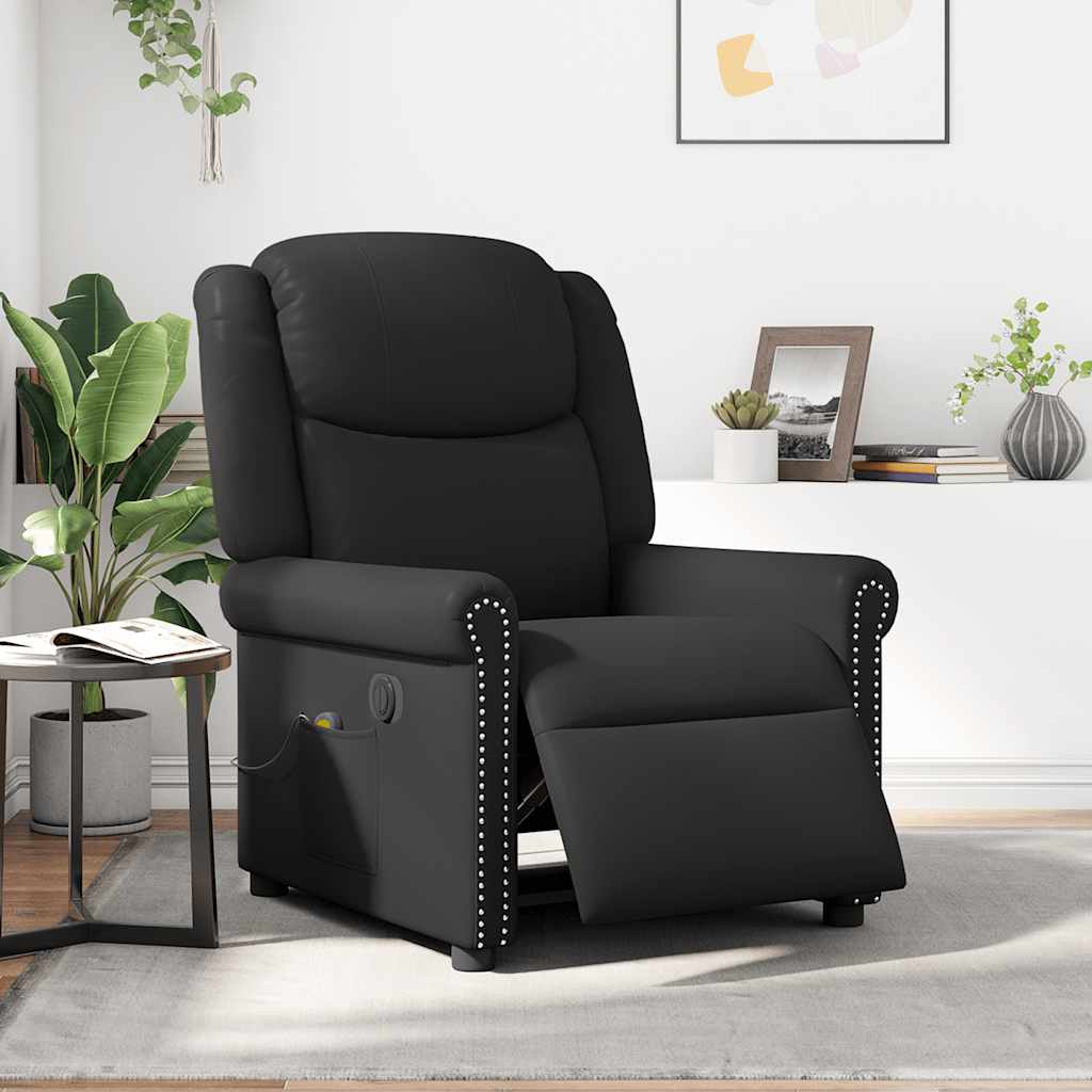 Scaun electric masaj pentru relaxare neagră lucioasă GartenMobel Dekor