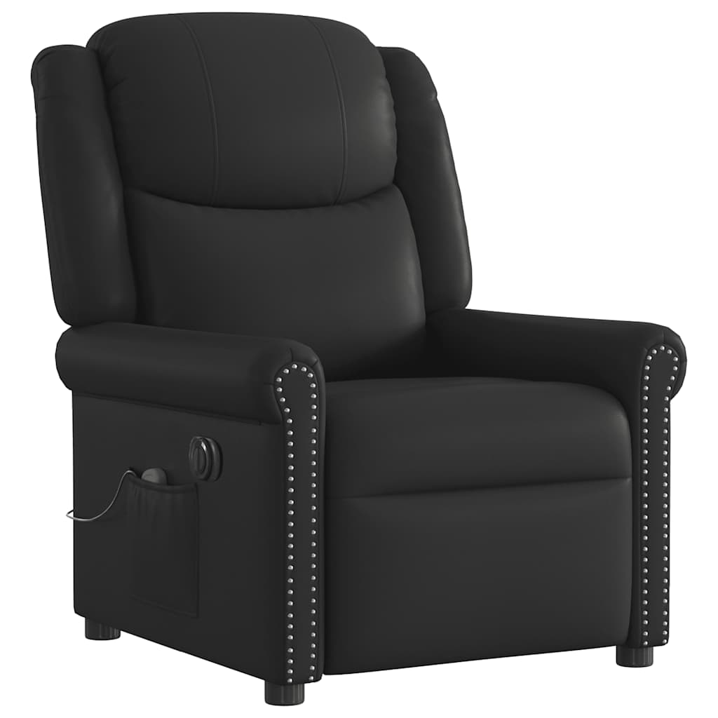 Scaun electric masaj pentru relaxare neagră lucioasă GartenMobel Dekor