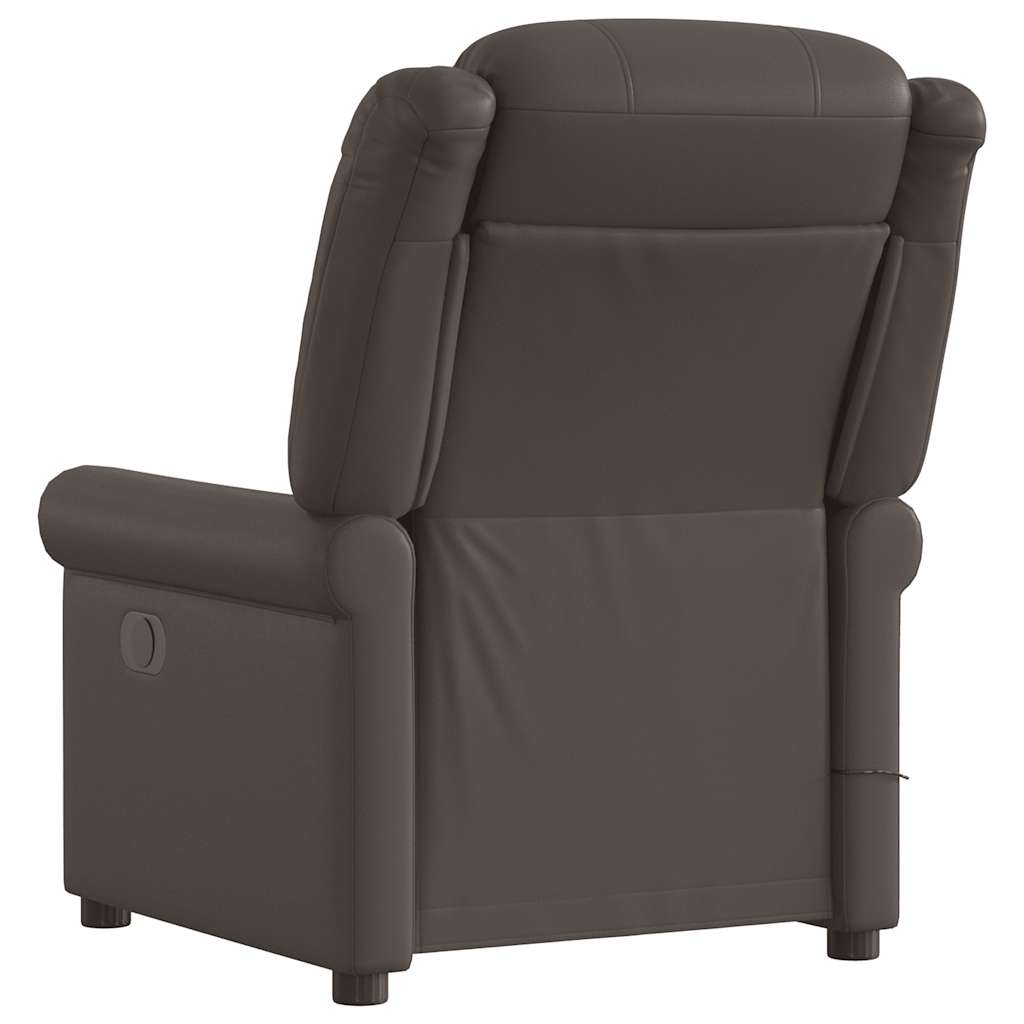 Scaun electric pentru masaj pentru relaxare maro strălucitoare GartenMobel Dekor