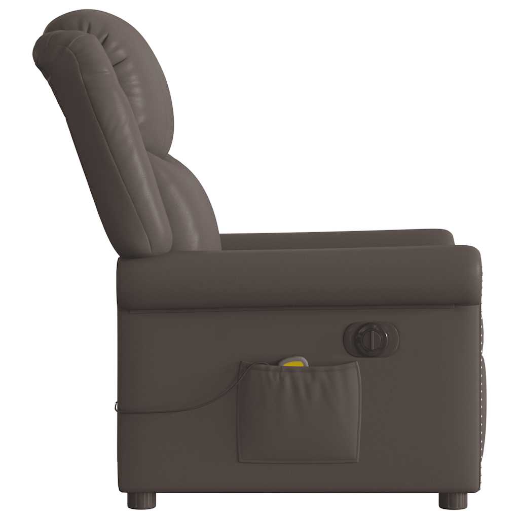 Scaun electric pentru masaj pentru relaxare maro strălucitoare GartenMobel Dekor