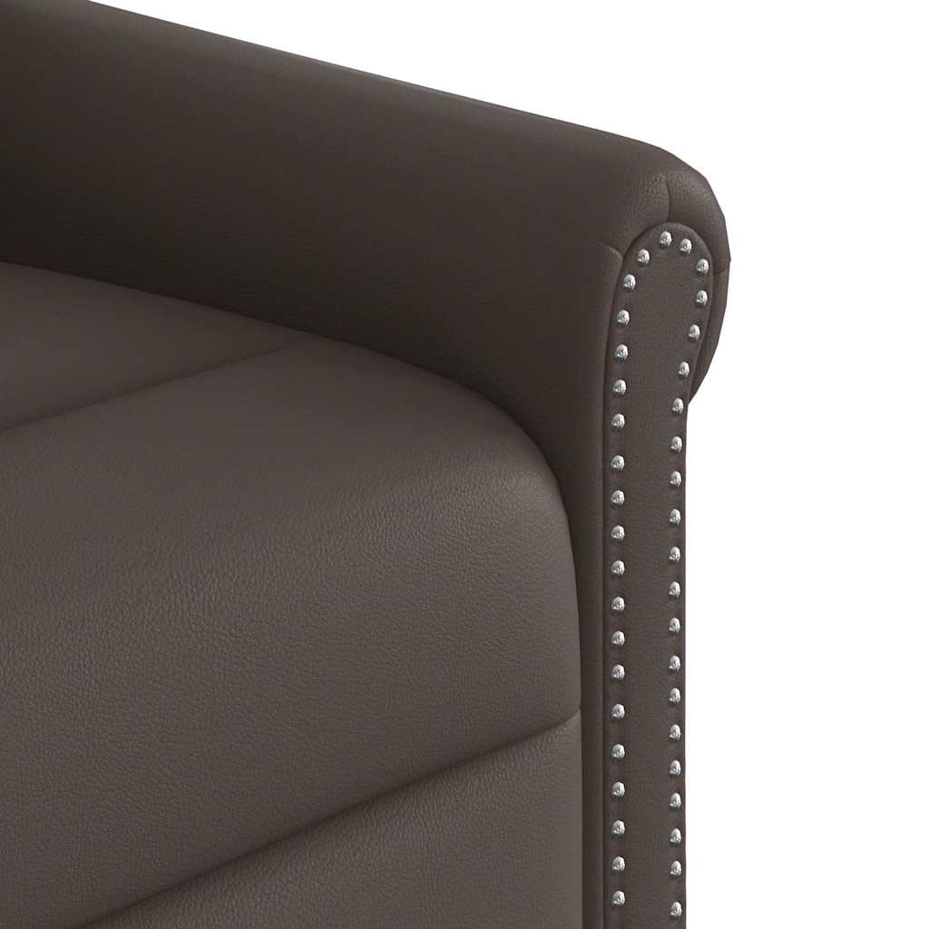 Scaun electric pentru masaj pentru relaxare maro strălucitoare GartenMobel Dekor