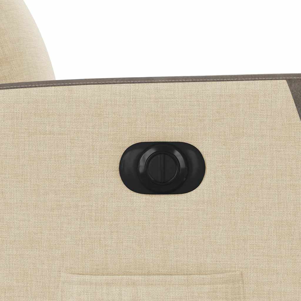 Fotoliu rabatabil electric, crem, material textil GartenMobel Dekor