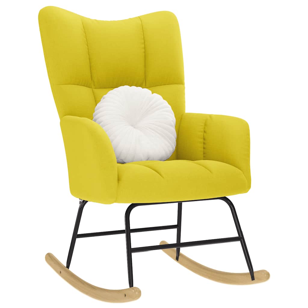 Scaun balansoar din material galben deschis GartenMobel Dekor