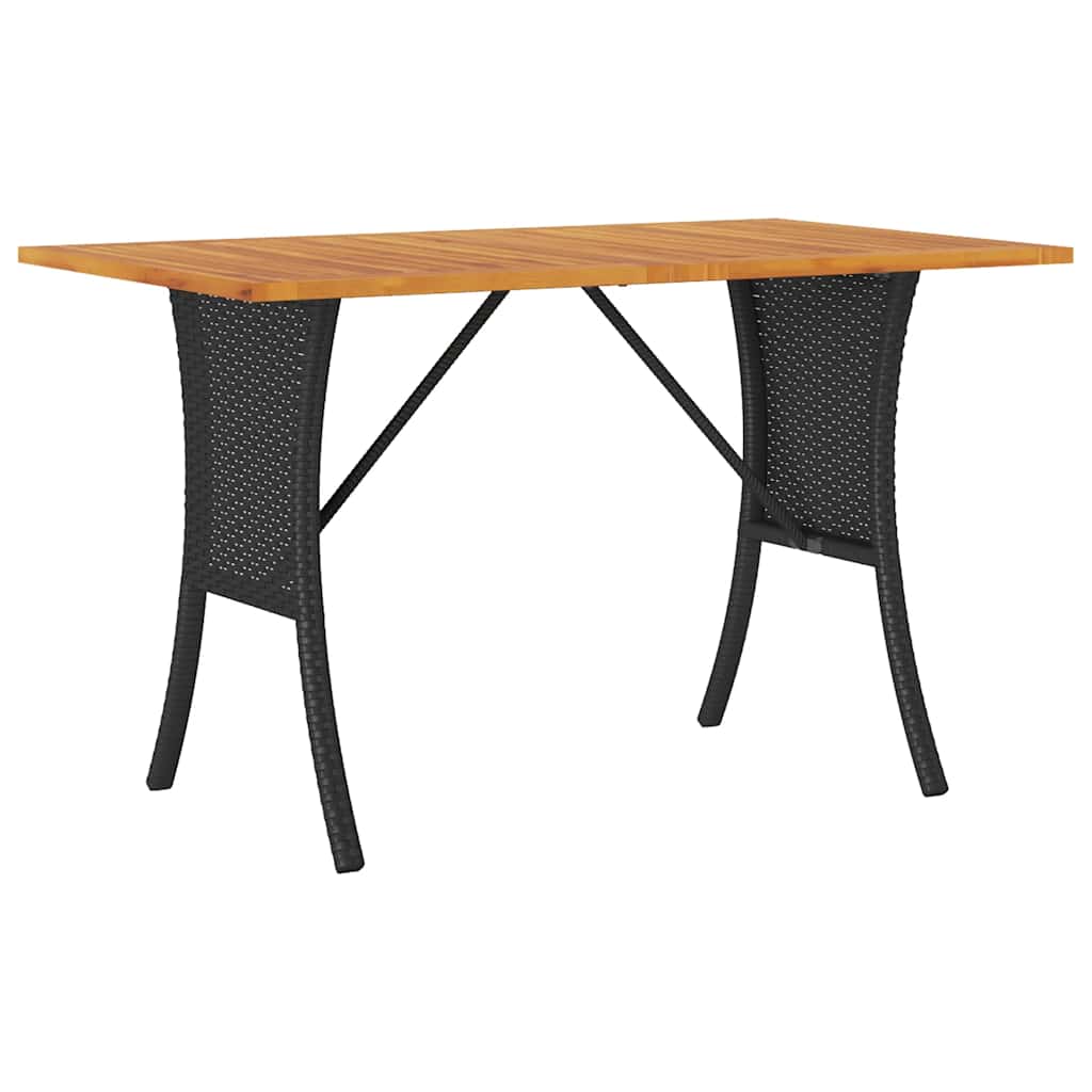 Canapea de grădină cu 3 locuri cu perne și masă poliratan negru GartenMobel Dekor