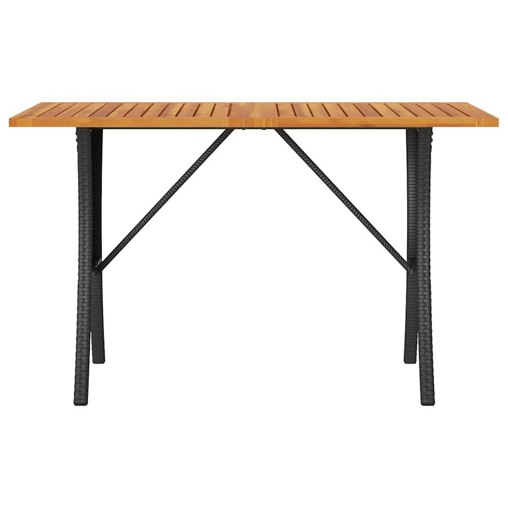 Canapea de grădină cu 3 locuri cu perne și masă poliratan negru GartenMobel Dekor