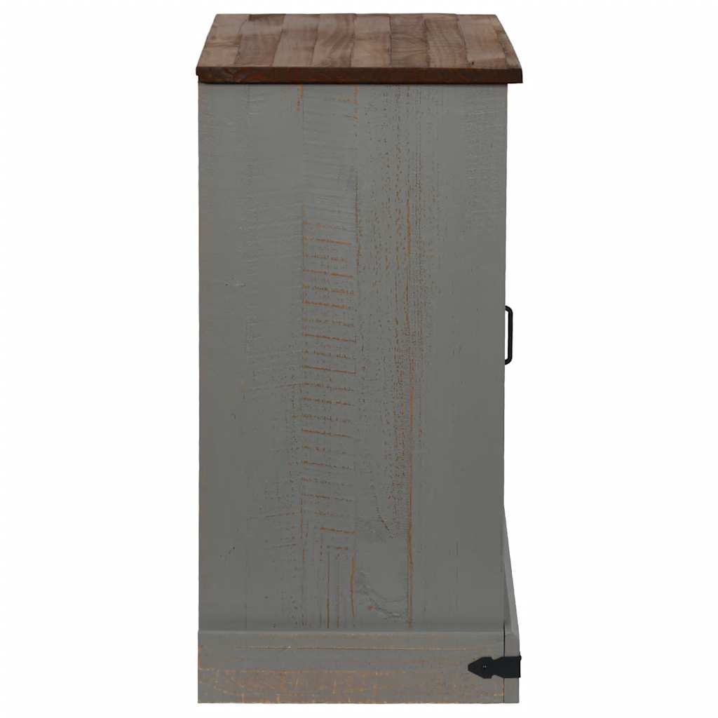 Comodă HALDEN cu uşă glisantă gri 80x40x80 cm lemn masiv GartenMobel Dekor