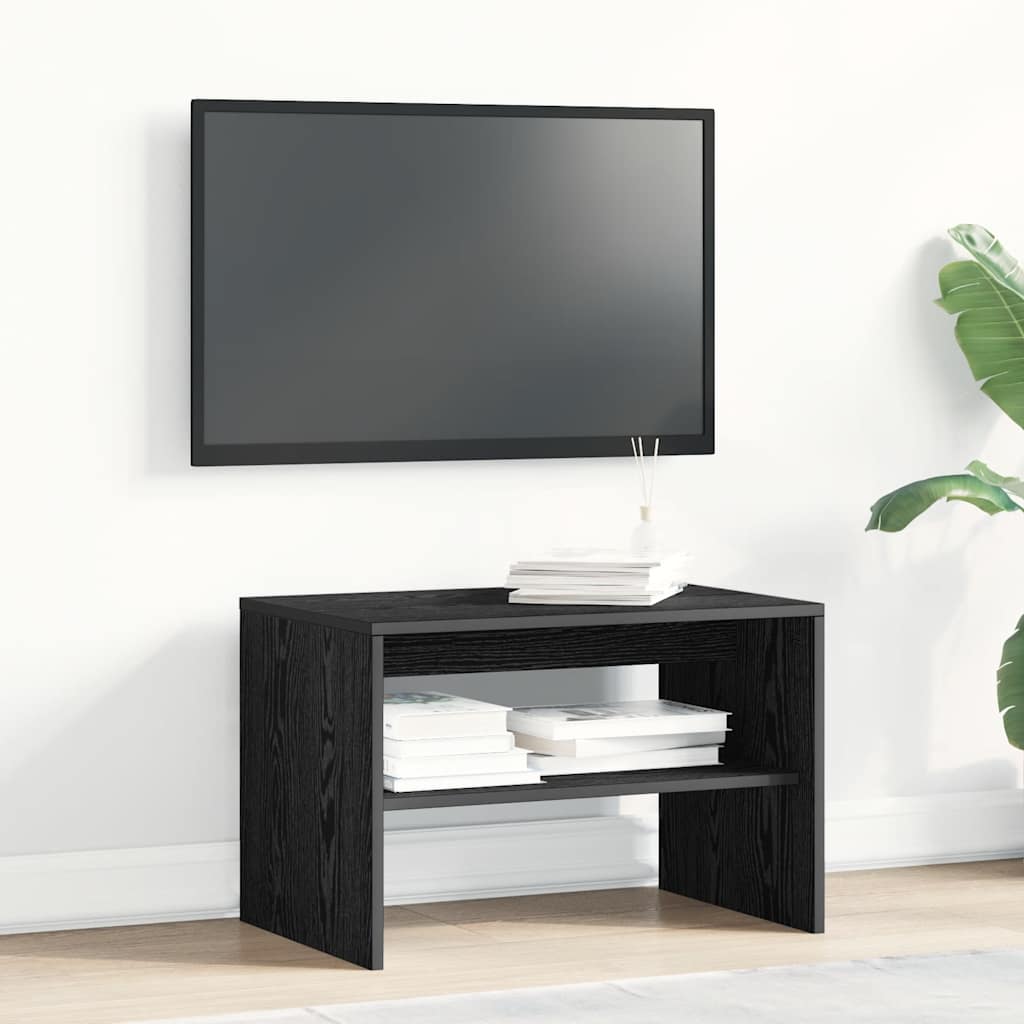 Dulap TV Stejar Negru 60x40x40 cm Lemn prelucrat GartenMobel Dekor