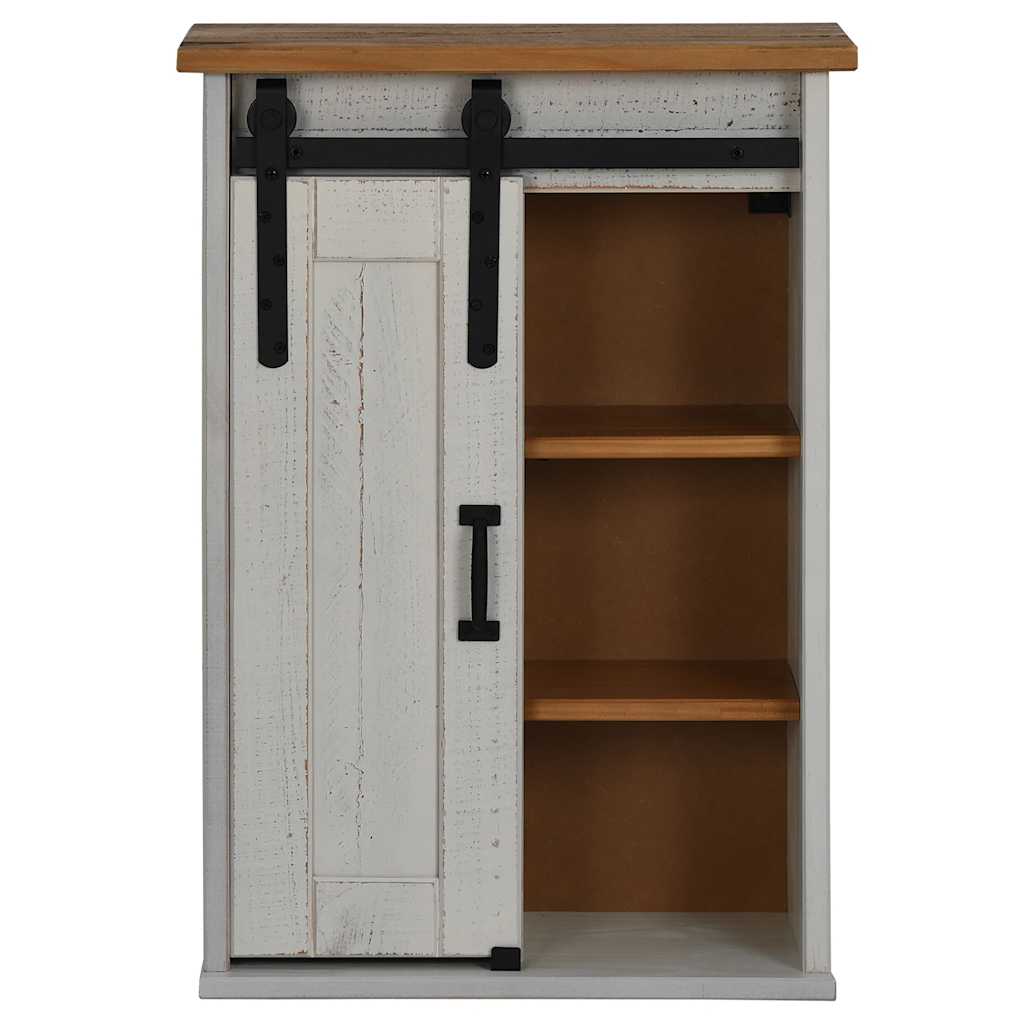 Dulap suspendat HALDEN cu ușă glisantă alb 49x22,5x70 cm pin GartenMobel Dekor