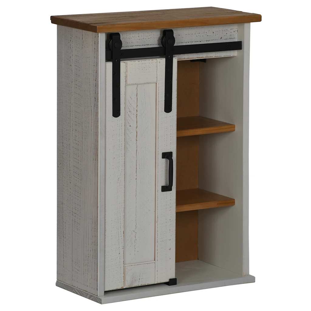 Dulap suspendat HALDEN cu ușă glisantă alb 49x22,5x70 cm pin GartenMobel Dekor