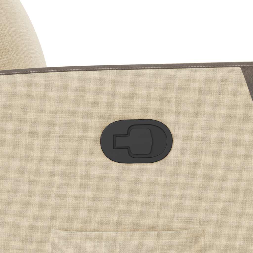 Fotoliu rabatabil, crem, material textil GartenMobel Dekor