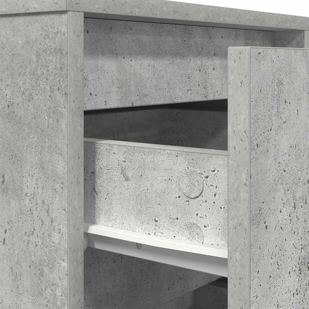 Noptiera cu lumini LED Gri beton 38x34x50 cm GartenMobel Dekor