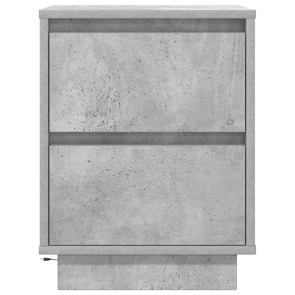Noptiera cu lumini LED Gri beton 38x34x50 cm GartenMobel Dekor