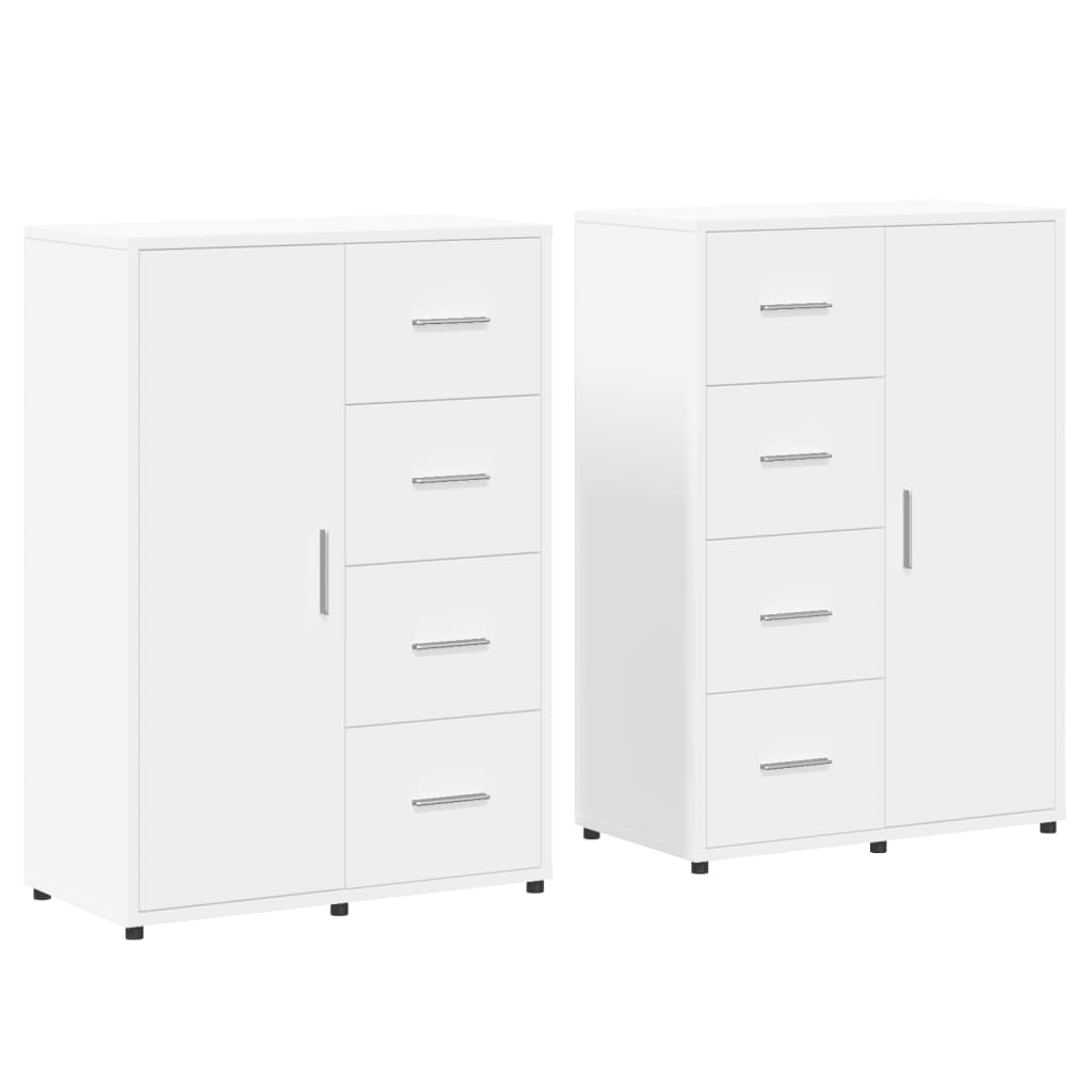 Dulapuri, 2 buc., alb, 60x31x84 cm, lemn prelucrat GartenMobel Dekor