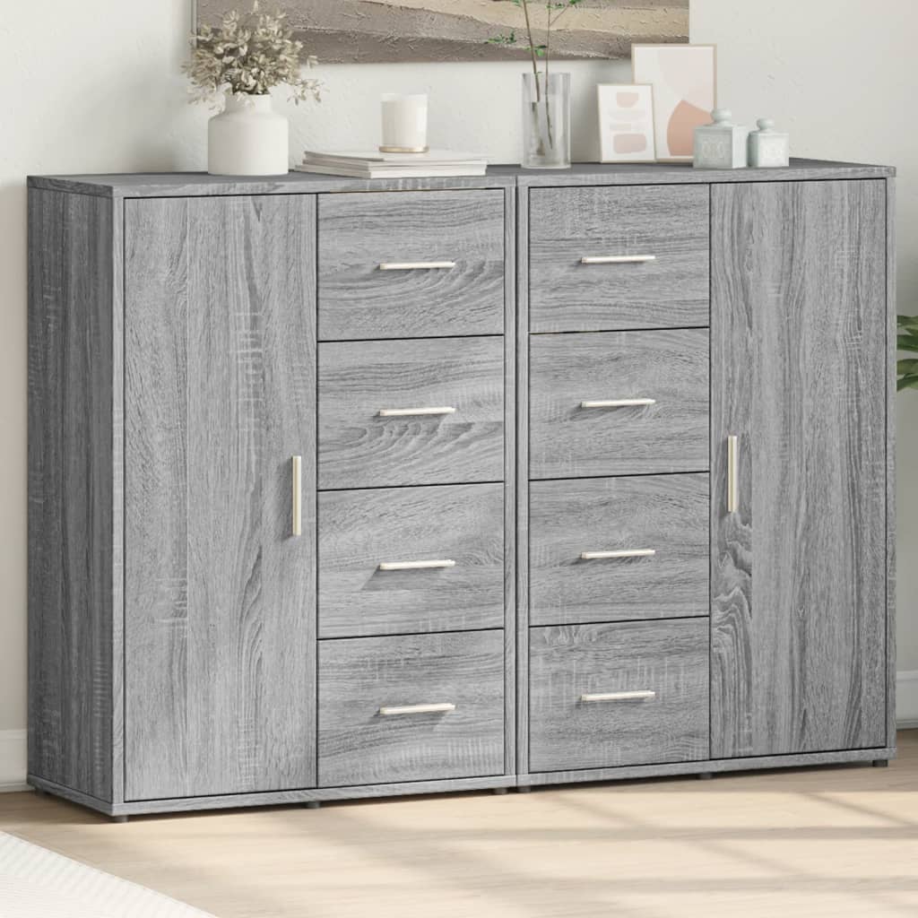 Dulapuri, 2 buc., gri sonoma, 60x31x84 cm, lemn prelucrat GartenMobel Dekor