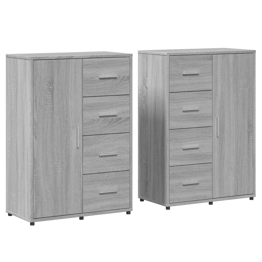 Dulapuri, 2 buc., gri sonoma, 60x31x84 cm, lemn prelucrat GartenMobel Dekor