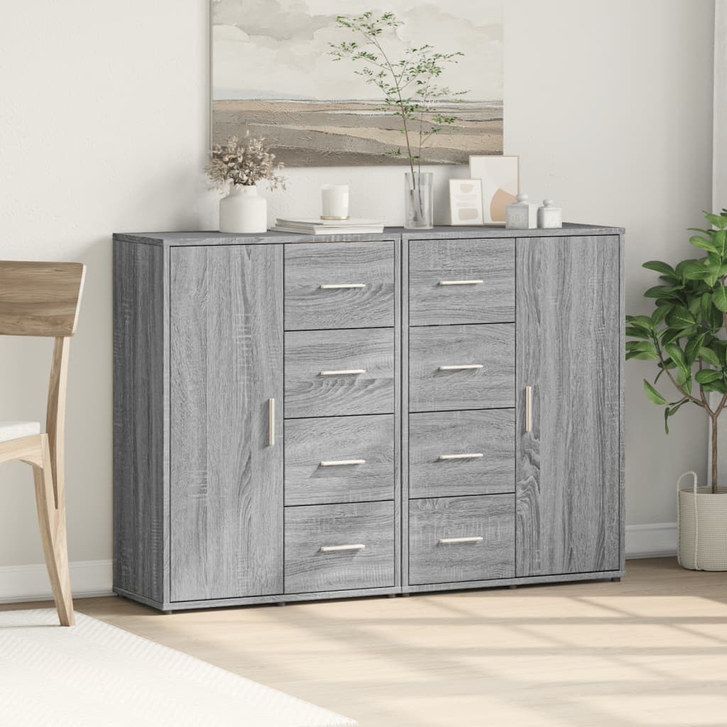 Dulapuri, 2 buc., gri sonoma, 60x31x84 cm, lemn prelucrat GartenMobel Dekor