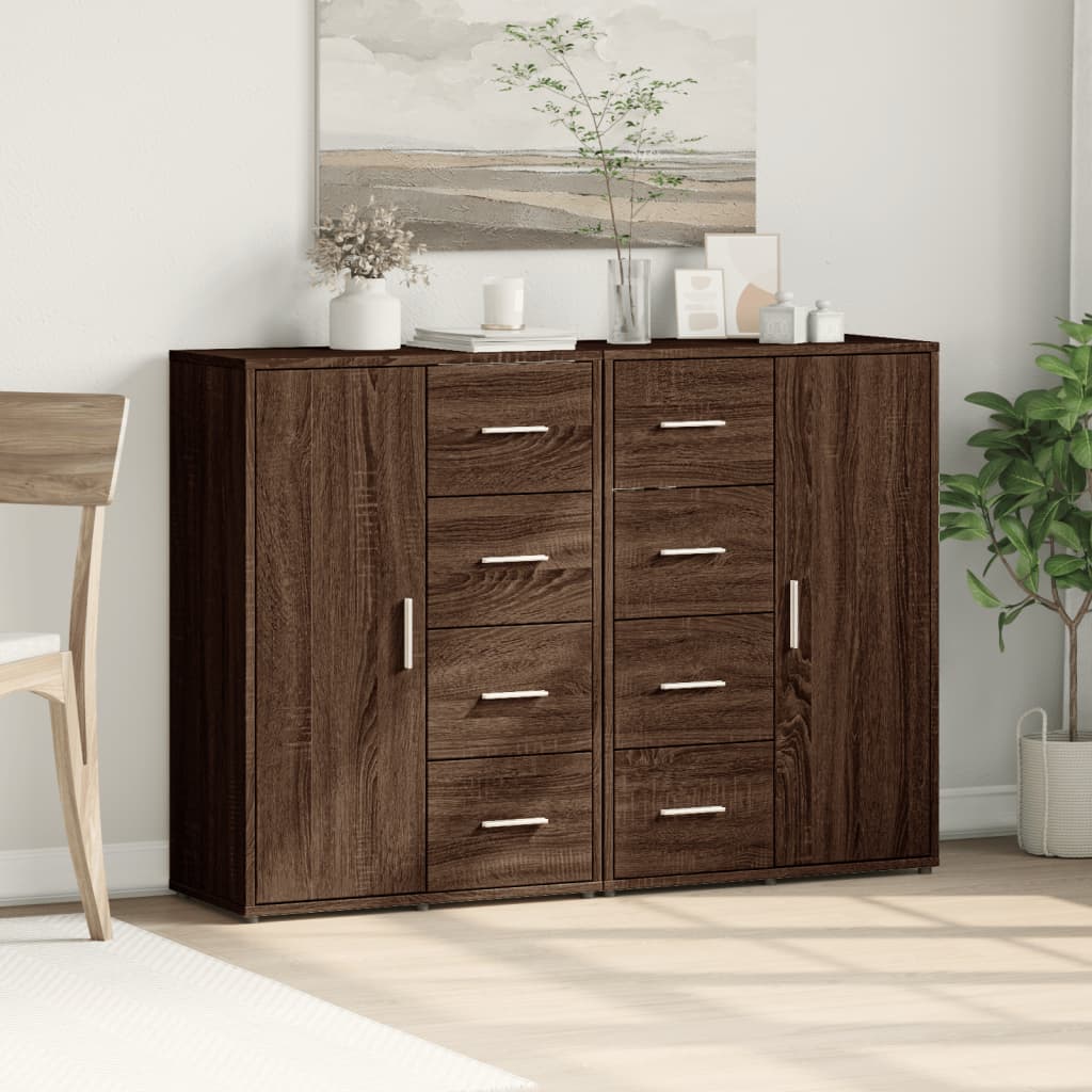 Dulapuri, 2 buc., stejar maro, 60x31x84cm, lemn prelucrat GartenMobel Dekor