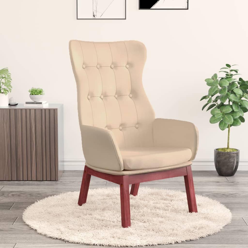 Scaun de relaxare, crem, material textil GartenMobel Dekor