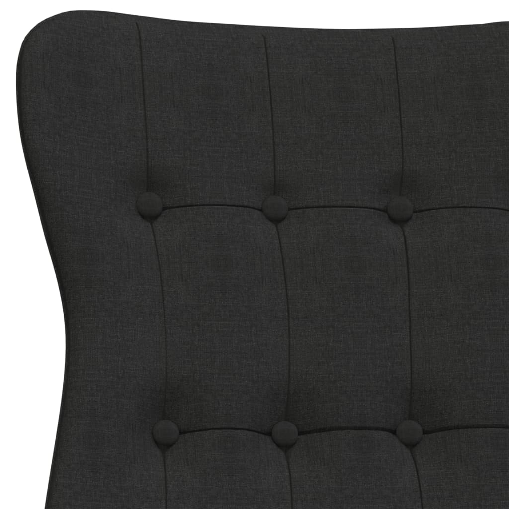 Scaun de relaxare, negru, material textil GartenMobel Dekor