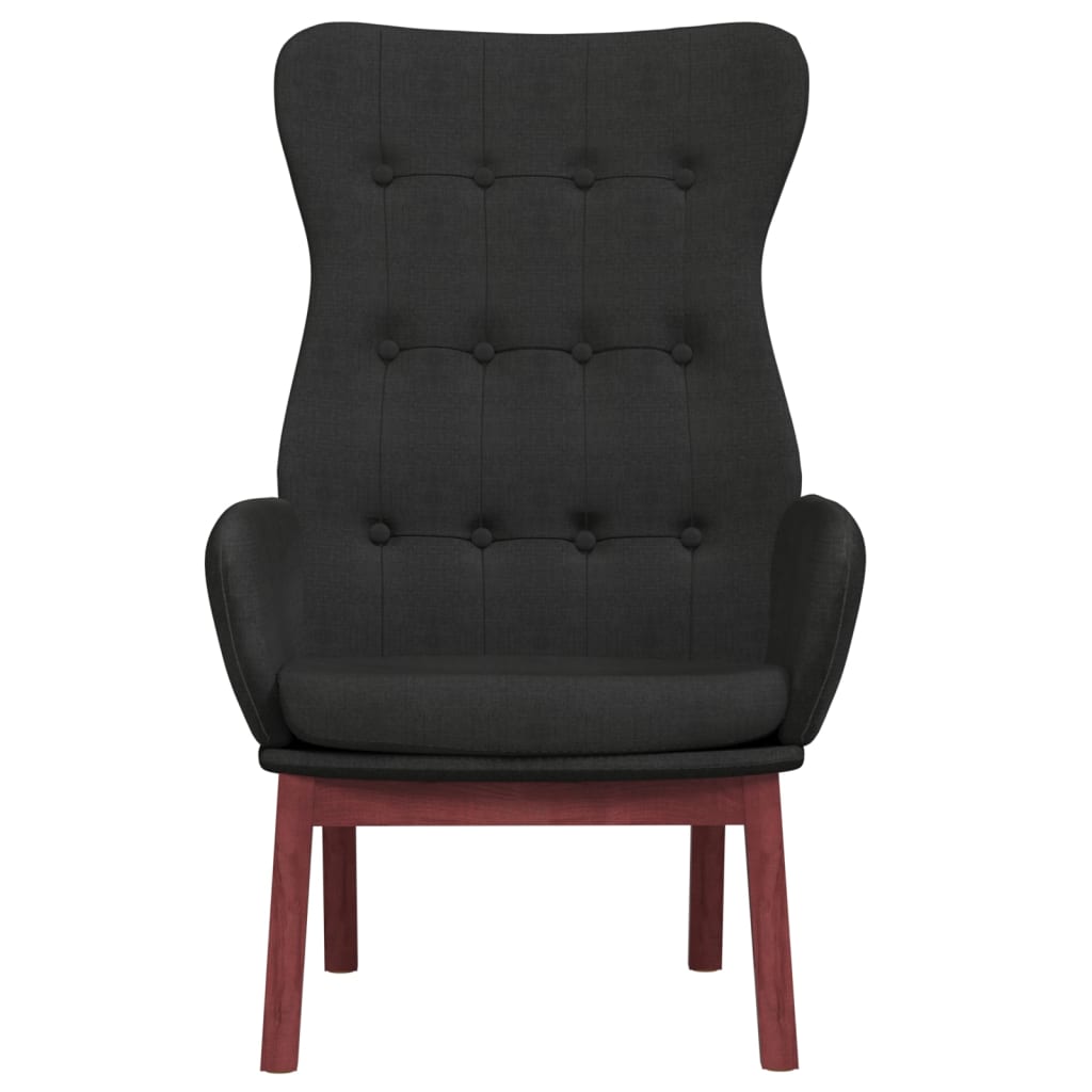Scaun de relaxare, negru, material textil GartenMobel Dekor