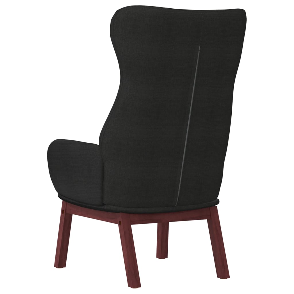 Scaun de relaxare, negru, material textil GartenMobel Dekor