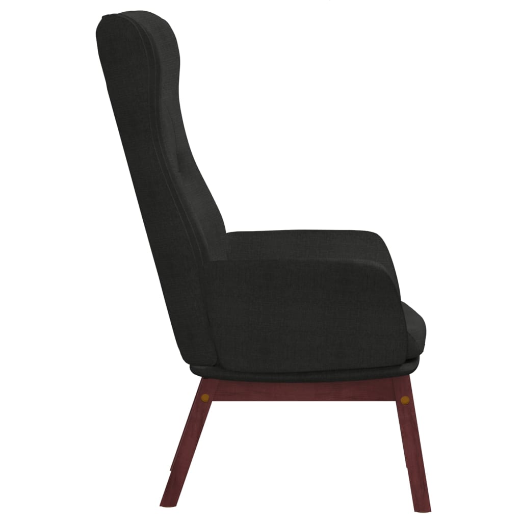 Scaun de relaxare, negru, material textil GartenMobel Dekor