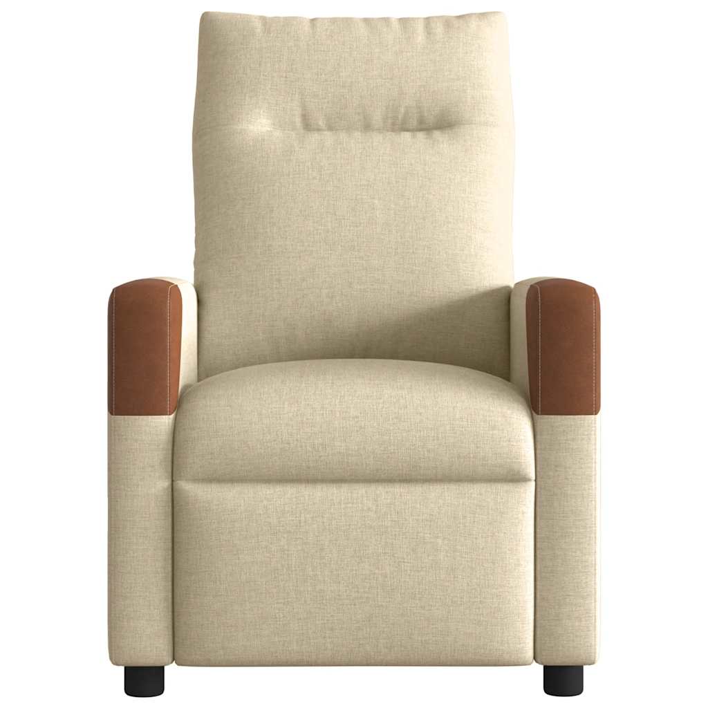Fotoliu rabatabil electric, crem, material textil GartenMobel Dekor