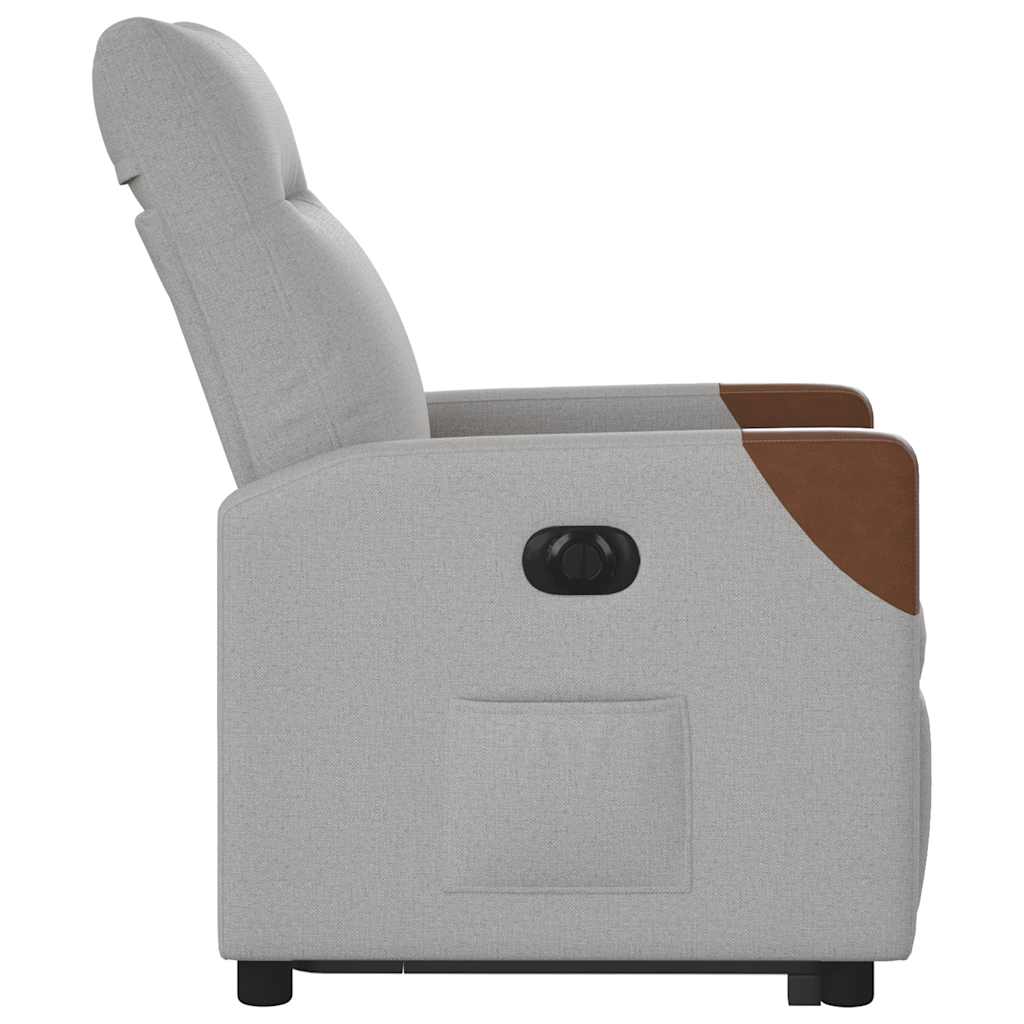 Scaun reclinabil electric, țesătură gri nor GartenMobel Dekor