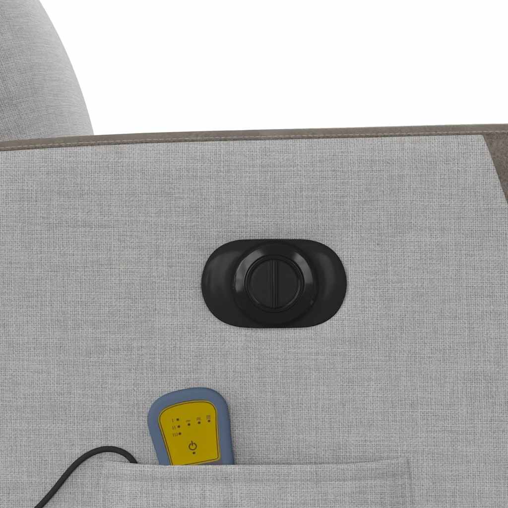 Fotoliu electric de masaj rabatabil, gri închis, textil GartenMobel Dekor