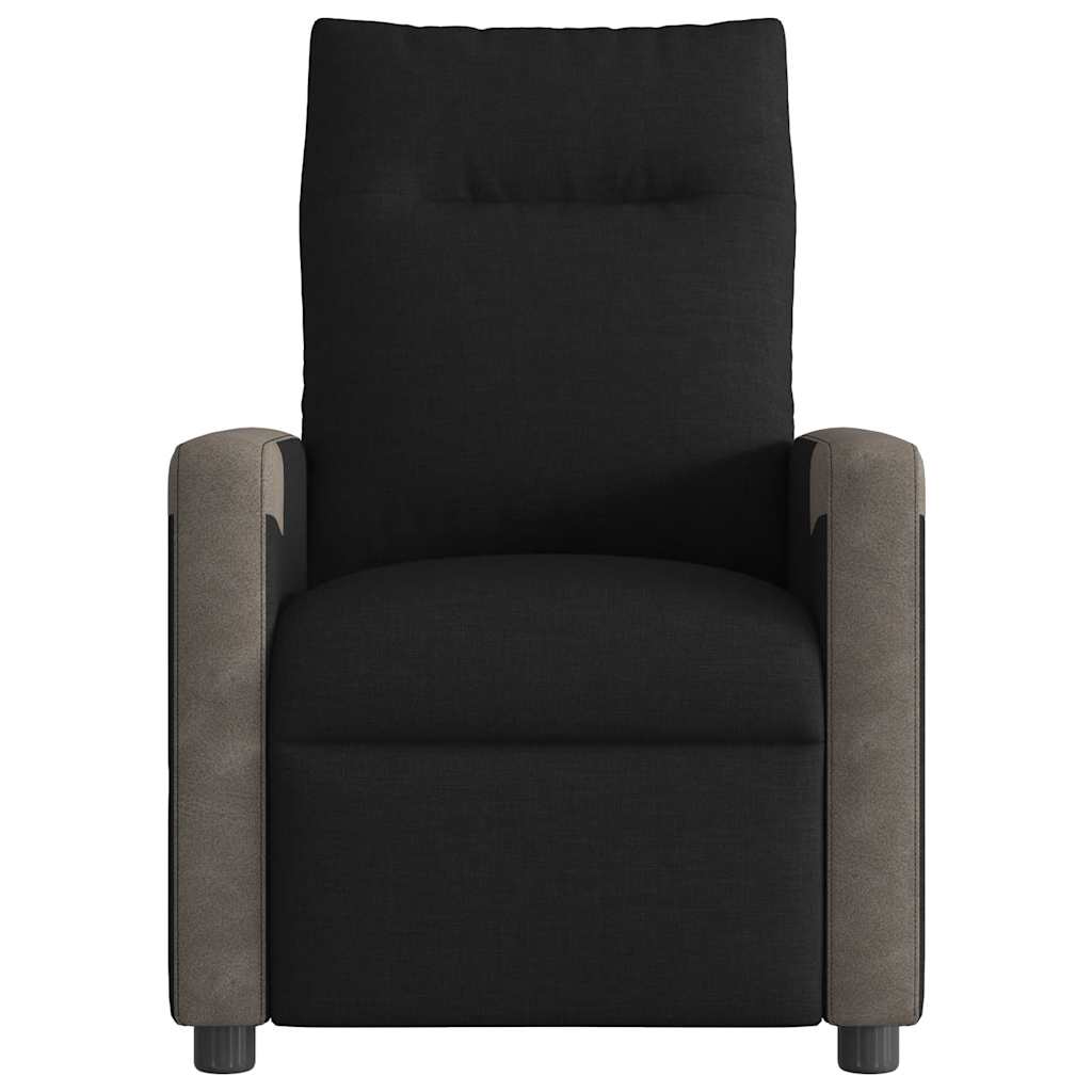 Fotoliu electric de masaj rabatabil, negru, textil GartenMobel Dekor