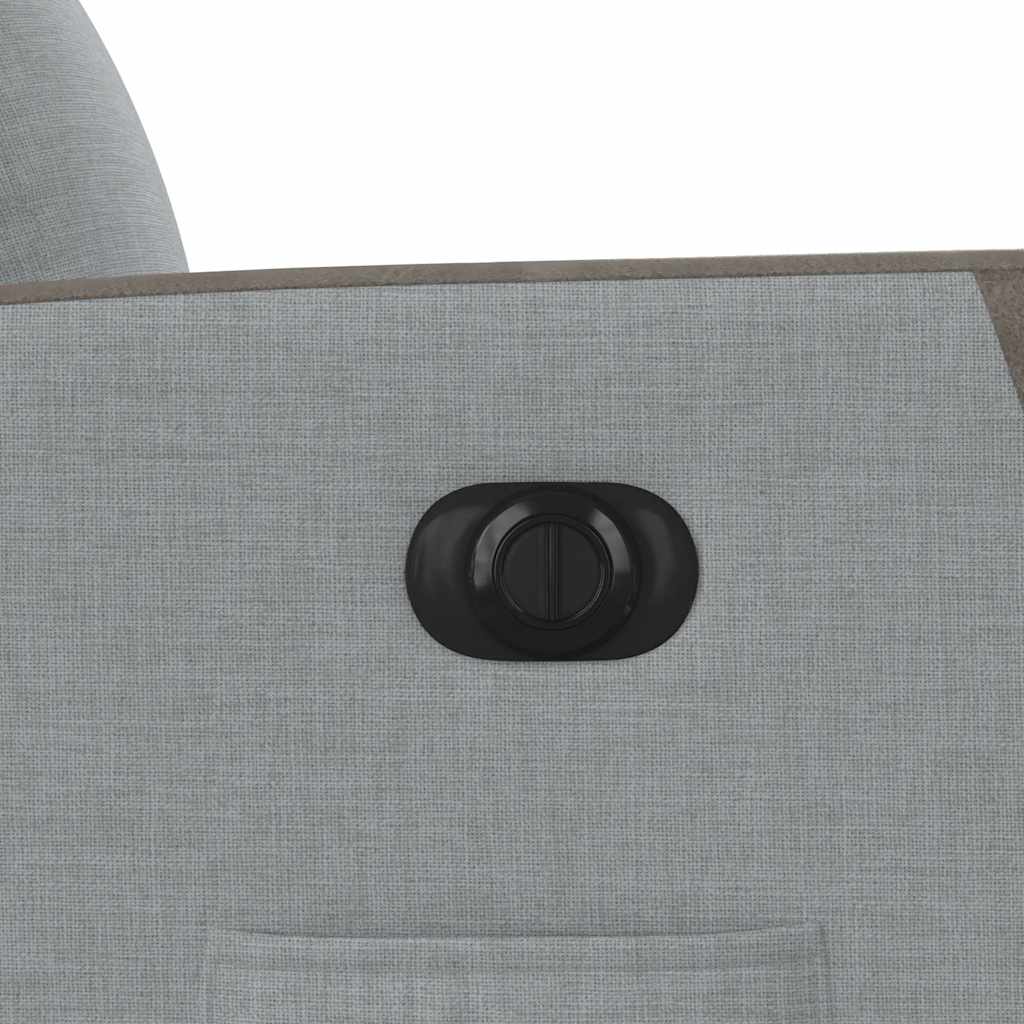 Fotoliu rabatabil electric, gri deschis, textil GartenMobel Dekor