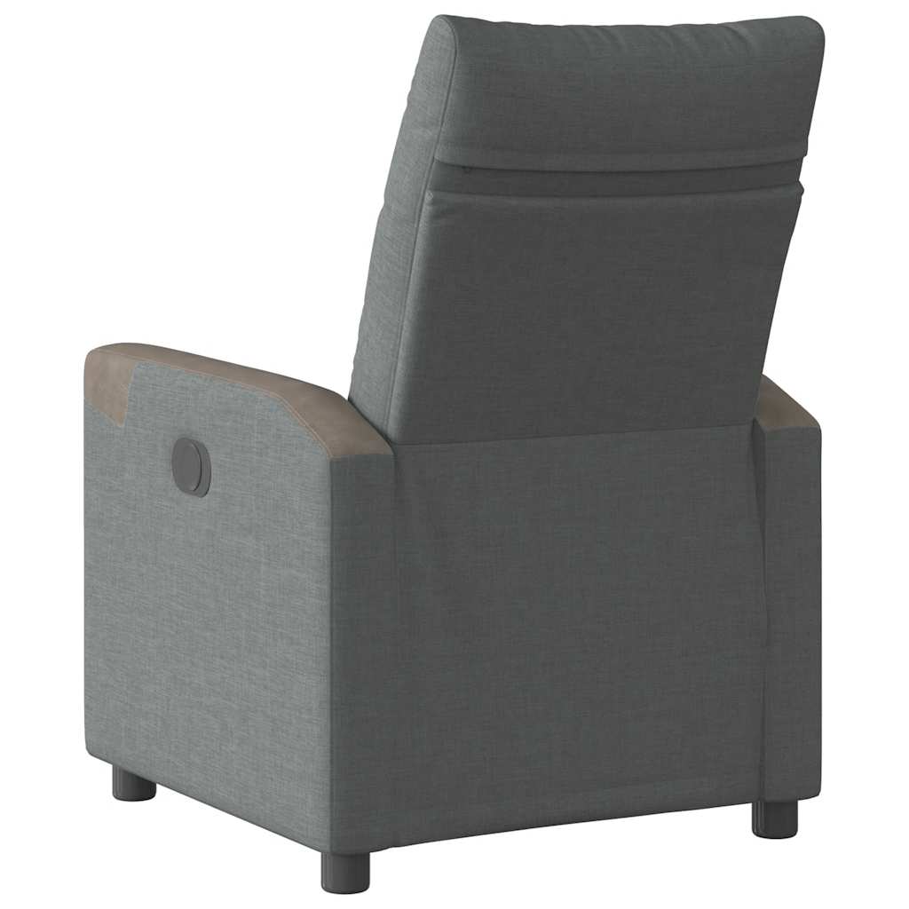 Fotoliu rabatabil electric, gri închis, material textil GartenMobel Dekor