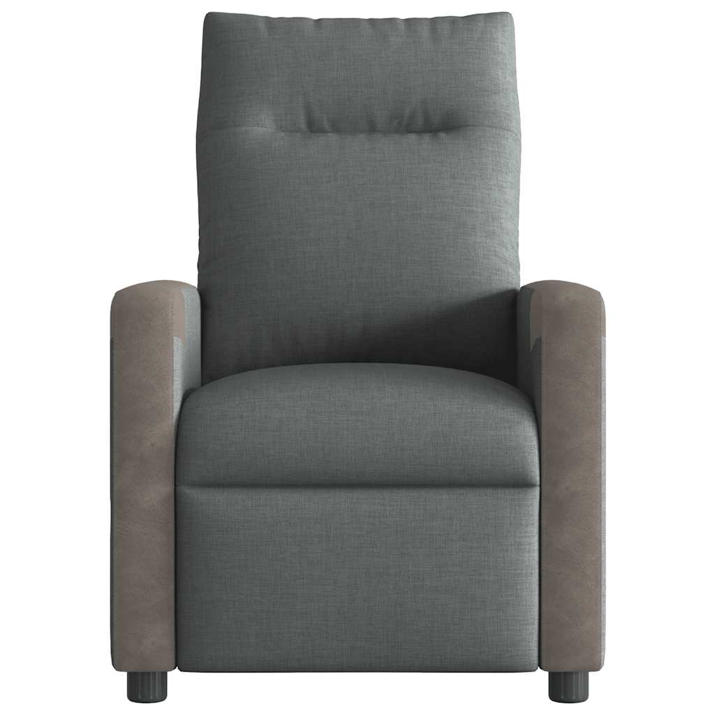 Fotoliu rabatabil electric, gri închis, material textil GartenMobel Dekor