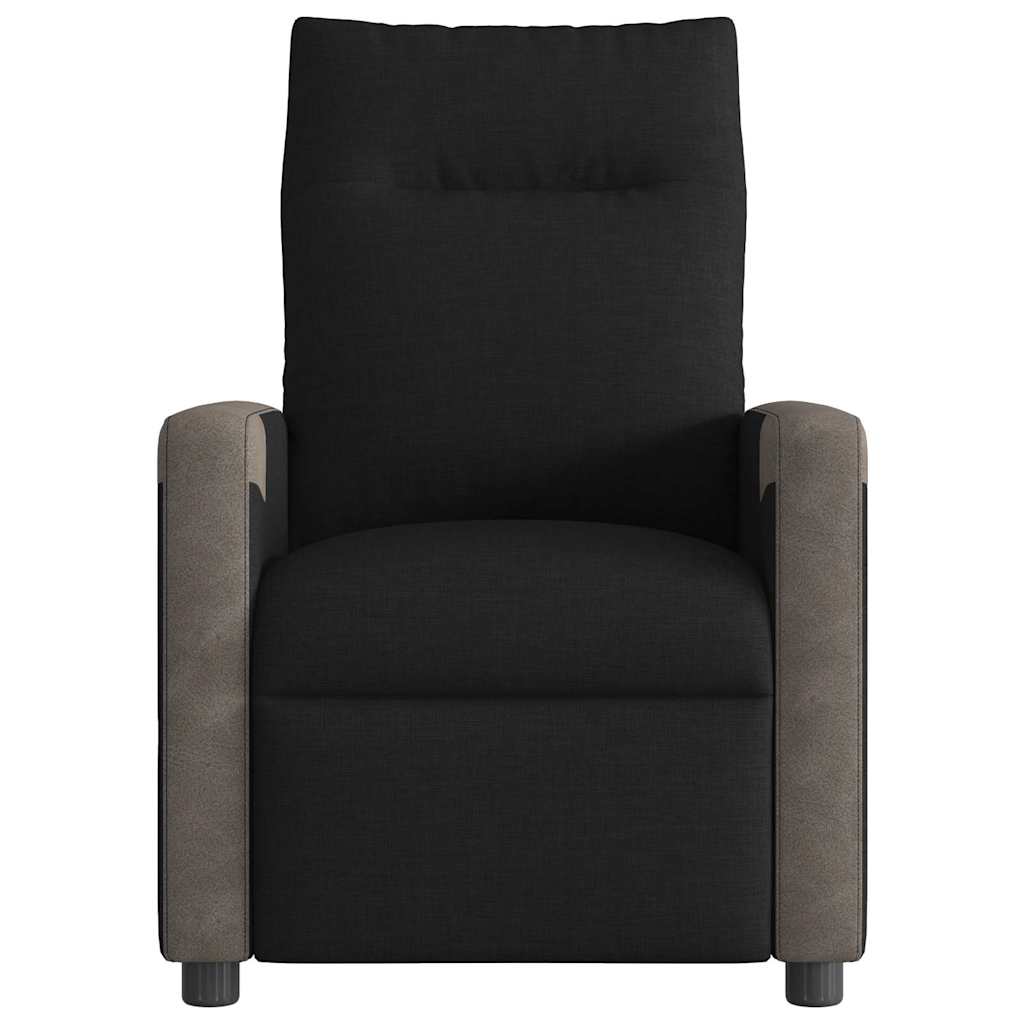 Fotoliu rabatabil electric, negru, material textil GartenMobel Dekor