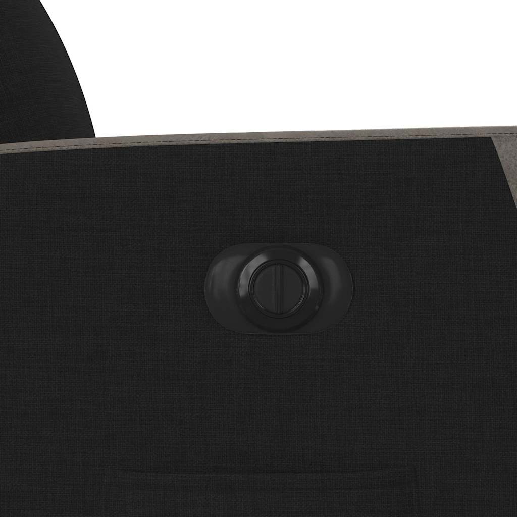 Fotoliu rabatabil electric, negru, material textil GartenMobel Dekor