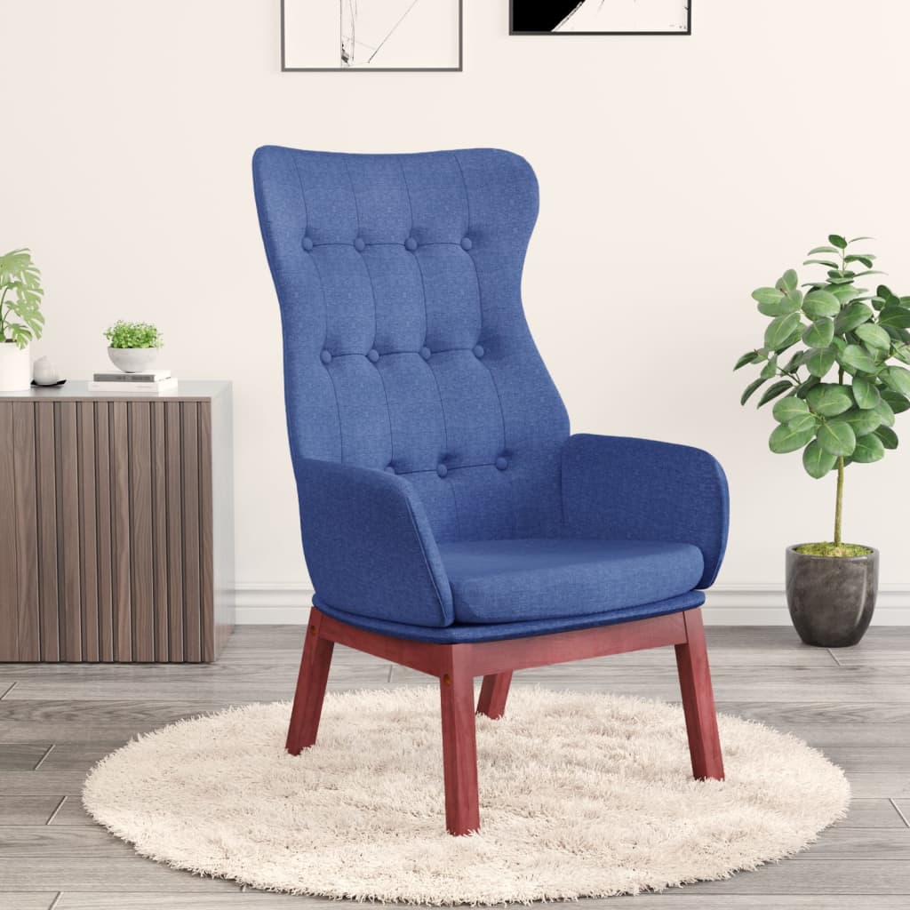 Scaun de relaxare, albastru, material textil GartenMobel Dekor