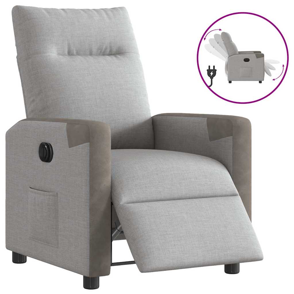 Scaun reclinabil electric Cloud Grey Fabric GartenMobel Dekor