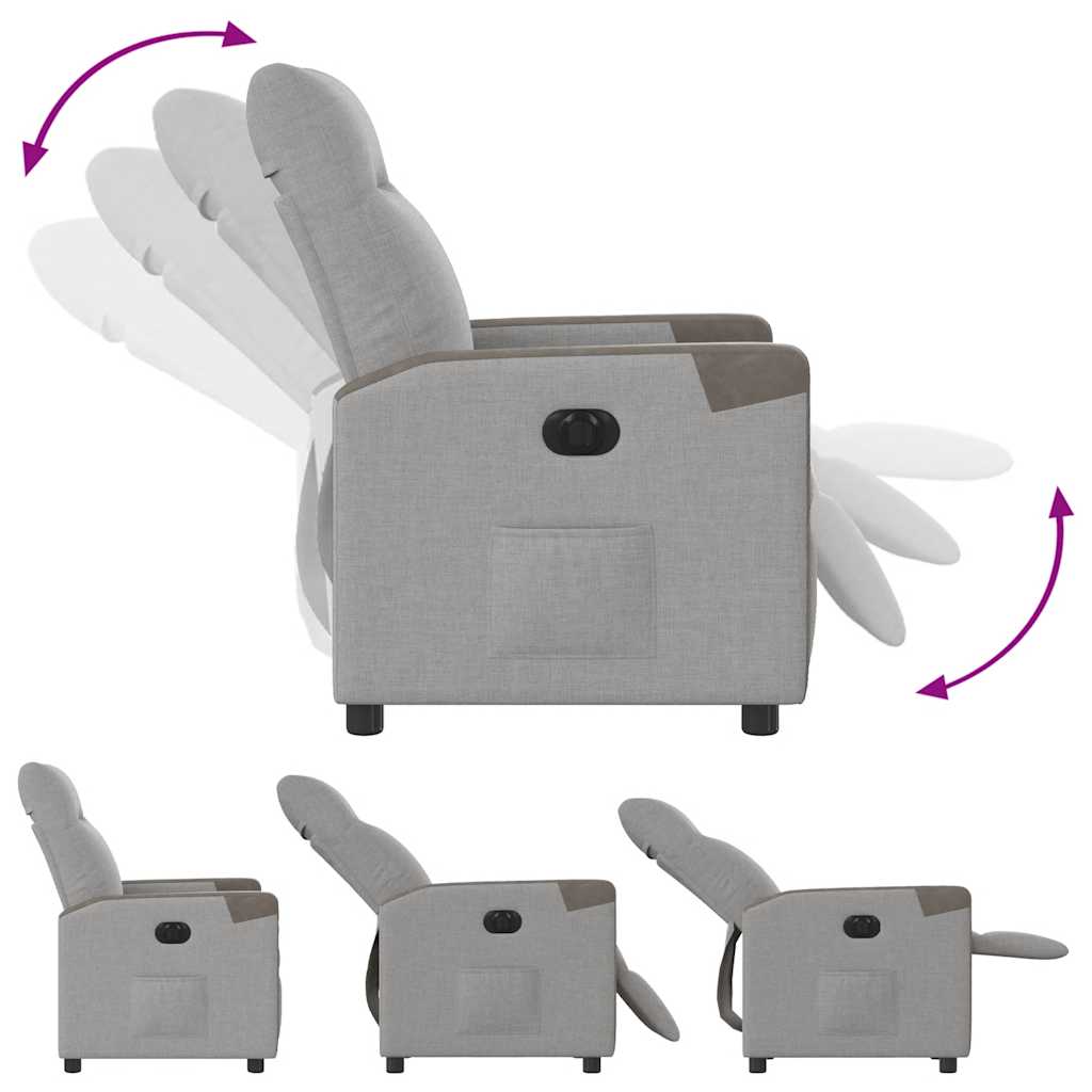 Scaun reclinabil electric Cloud Grey Fabric GartenMobel Dekor