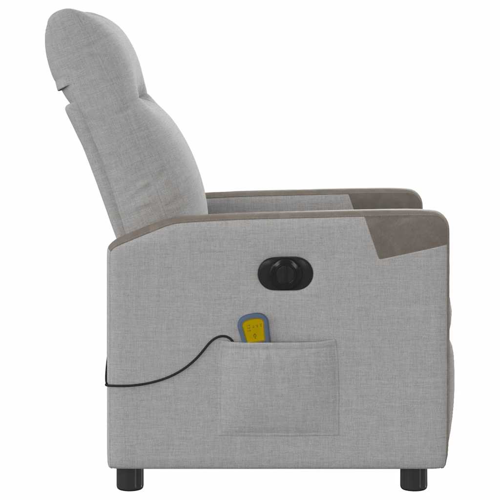 Scaun reclinabil electric pentru masaj Cloud Grey Fabric GartenMobel Dekor