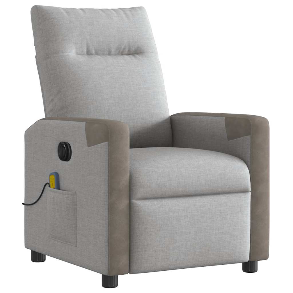 Scaun reclinabil electric pentru masaj Cloud Grey Fabric GartenMobel Dekor