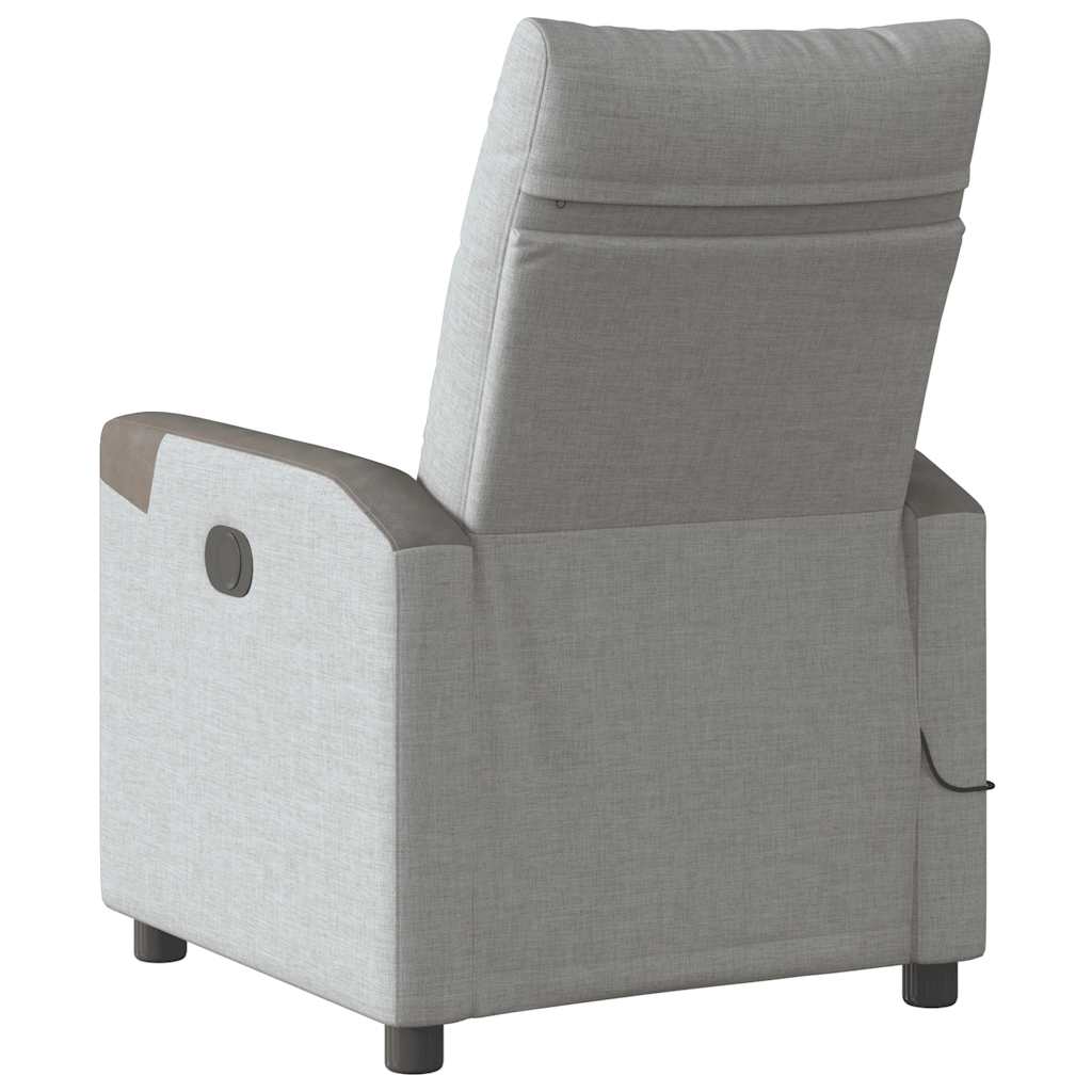 Scaun reclinabil electric pentru masaj Cloud Grey Fabric GartenMobel Dekor